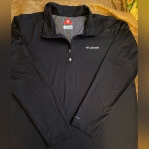 Columbia Men's Lightweight Quarter zip Omni Heat top navy blue Size XL